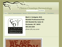 Tablet Screenshot of clintoncrossingsdermatology.com